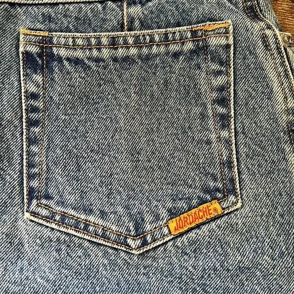 Vintage Jordache Cotton High Rise Lighter Wash Denim Skirt - Picture 4 of 10